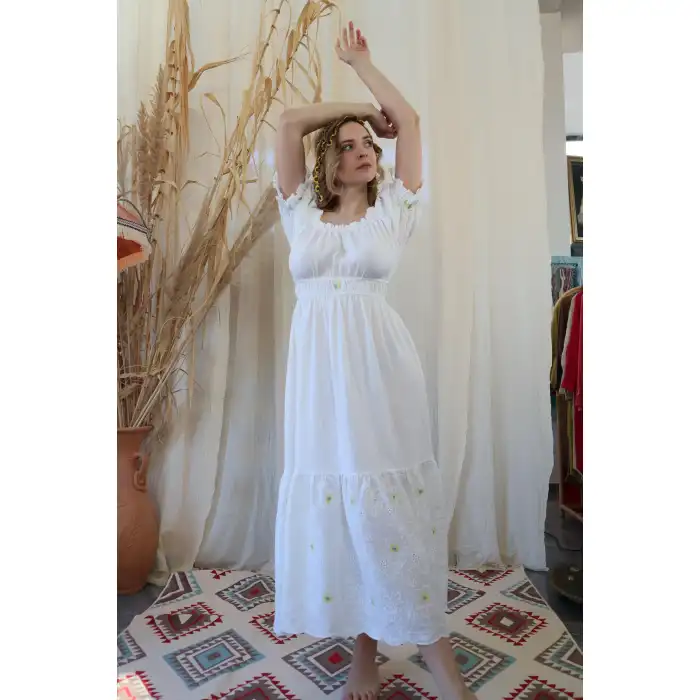 PAPATYA PAMUK FİSTO ELBİSE