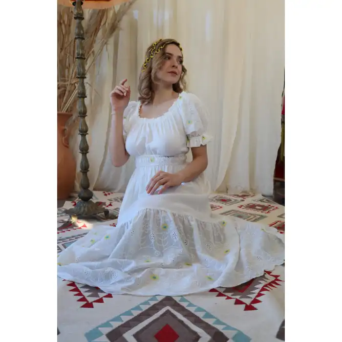 PAPATYA PAMUK FİSTO ELBİSE