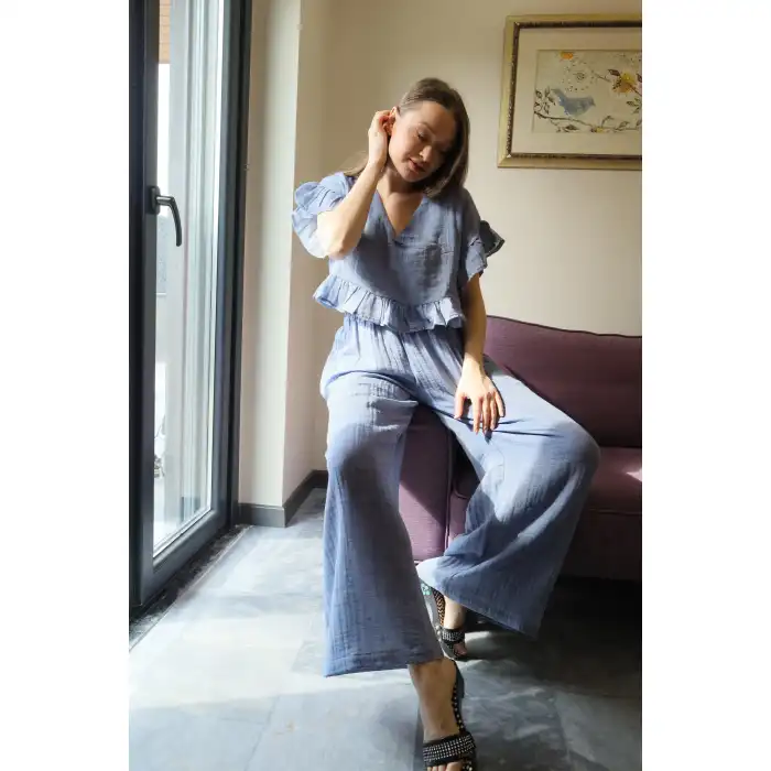 SALUTE BLUZ & PANTOLON TAKIM