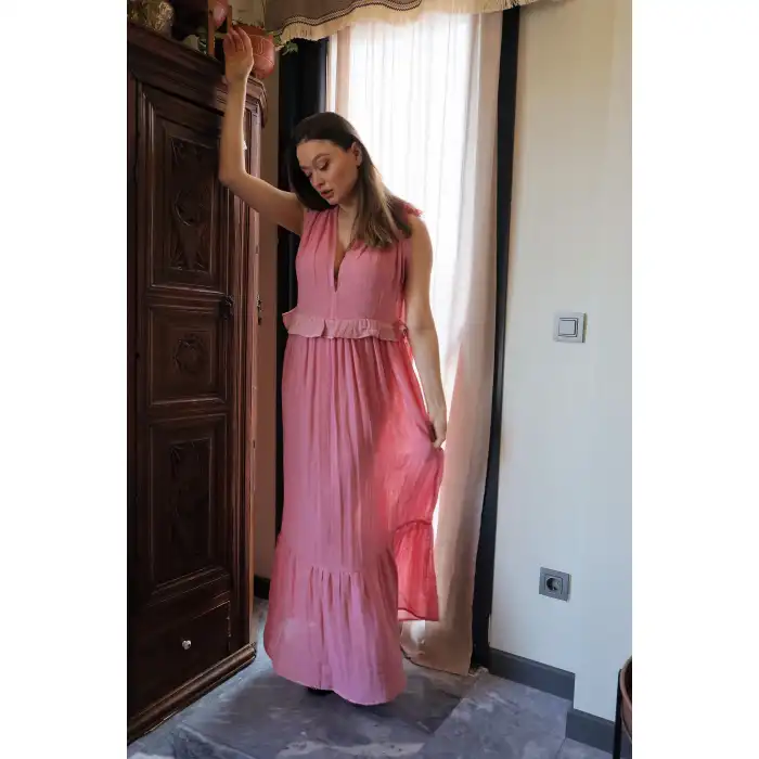 SELENE FIRFIRLI MÜSLİN ELBİSE