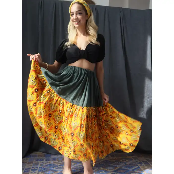 GAZELLE VUAL & MÜSLİN BOHO ETEK