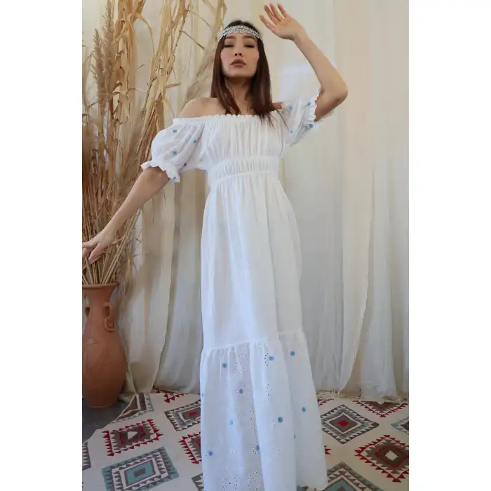 PAPATYA PAMUK FİSTO ELBİSE