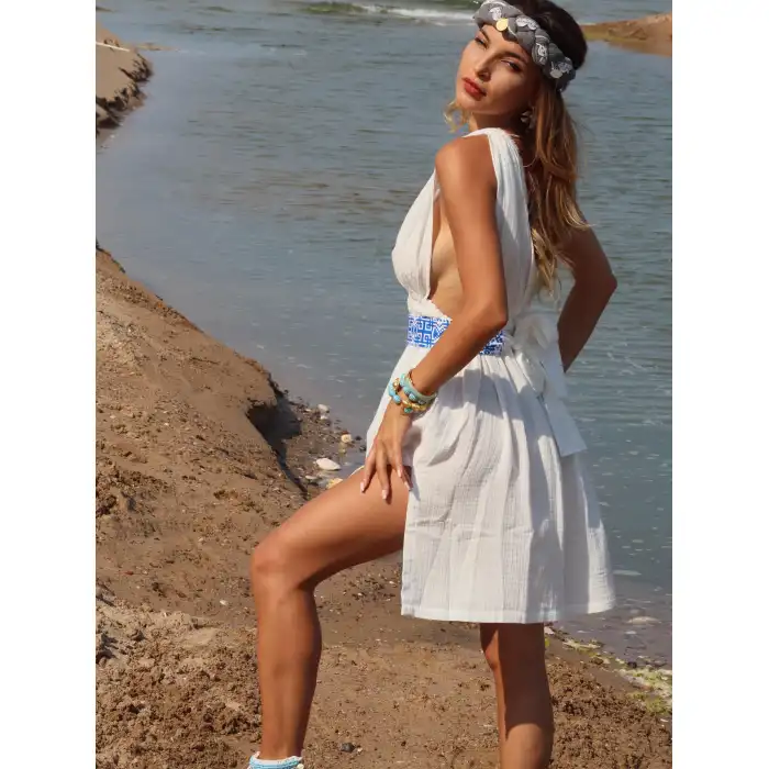 AZİZE KİLİM KEMERLİ ELBİSE / mini