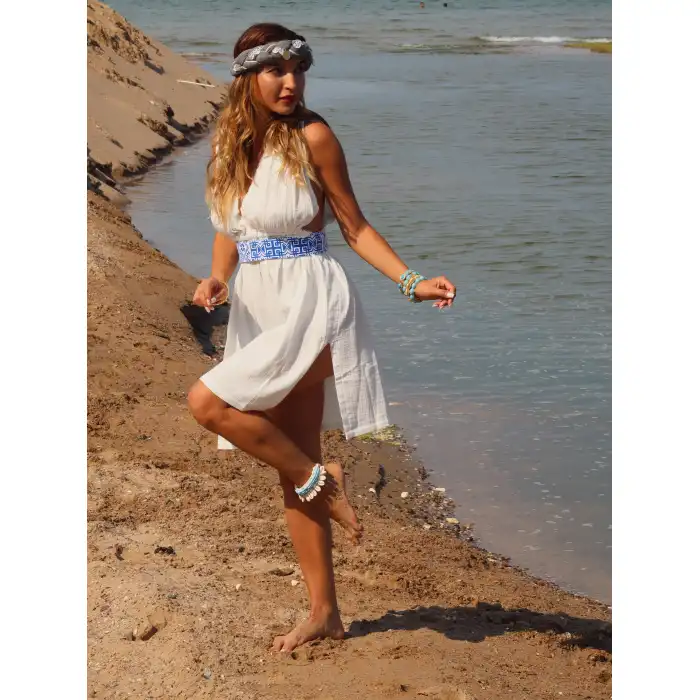 AZİZE KİLİM KEMERLİ ELBİSE / mini