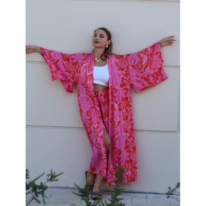 DATÇA YARASA KOL KİMONO ve ŞORT TAKIM