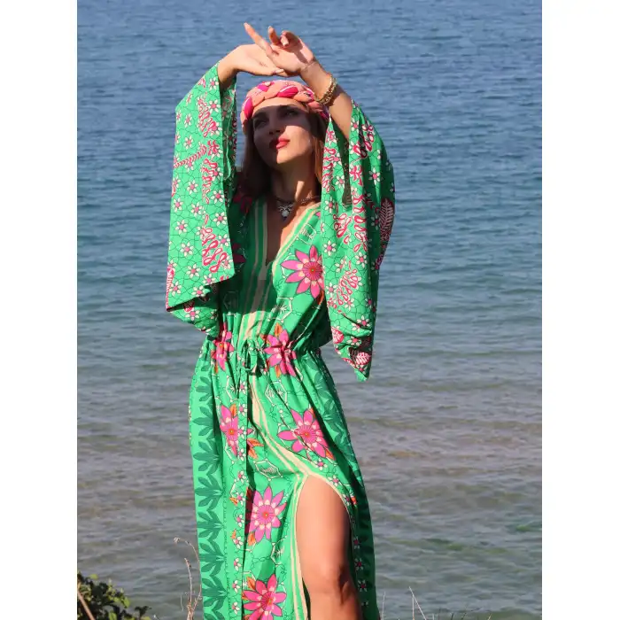 GİZA JAPONE KOLLU VİNTAGE ELBİSE