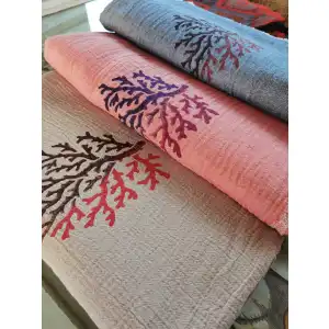 MERCAN BASKILI MÜSLİN PİKE