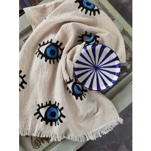 DOĞA -TAHTA BASKILI PESTEMAL