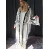 SHAMAN TAHTA BASKILI MÜSLİN KAFTAN