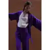 MELİS MÜSLİN KİMONO PANTOLON / Mor