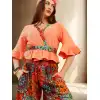 PAMİRA VİSKON PANT & BLUZ TAKIM Siyah