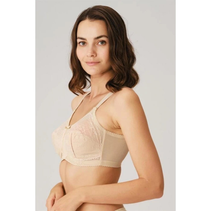 Balenli Desteksiz Dolgusuz Toparlayıcı Dantelli Küçültücü Sütyen