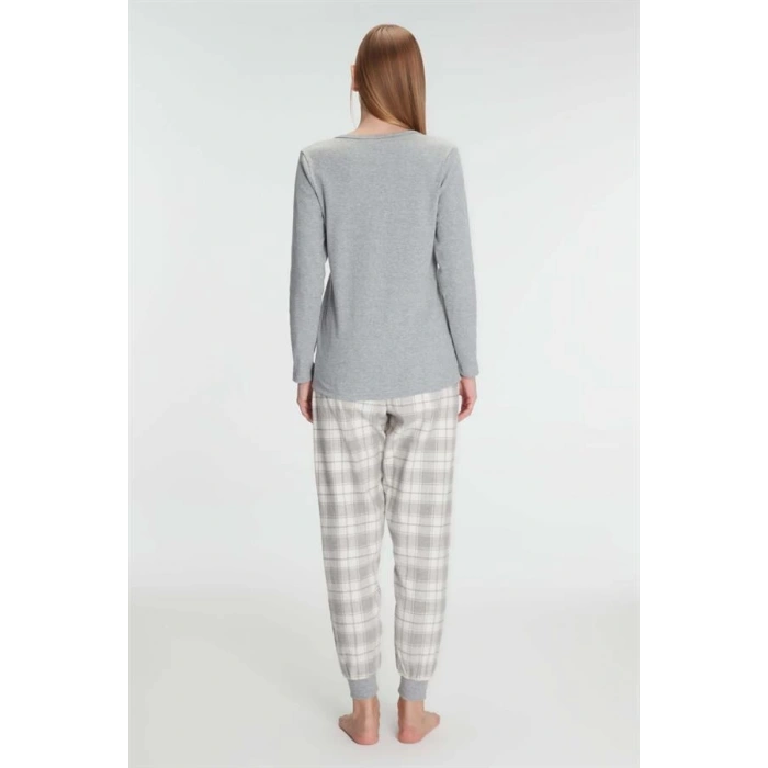 Pamuklu Uzun Kol Pijama Takımı