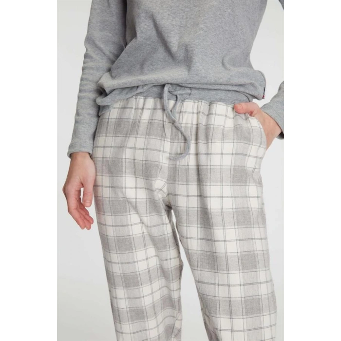 Pamuklu Uzun Kol Pijama Takımı