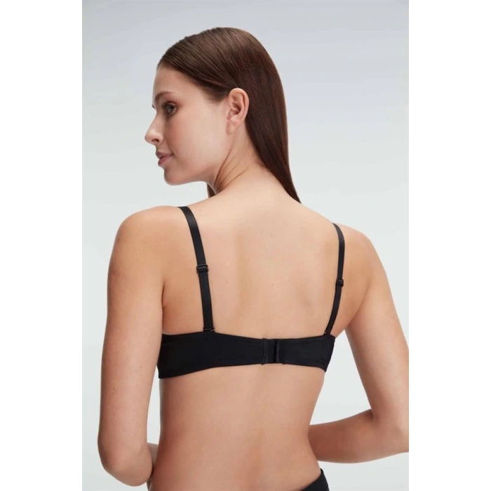 Balenli Destekli Dolgulu Askıları Çıkabilen Günlük Klasik T-Shirt Sütyeni