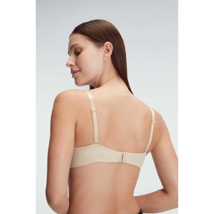 Balenli Destekli Dolgulu Askıları Çıkabilen Günlük Klasik T-Shirt Sütyeni