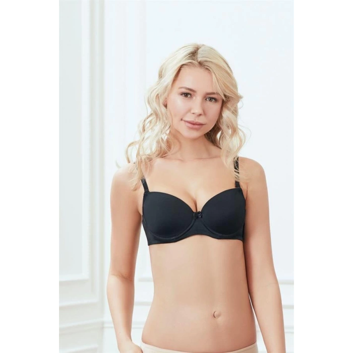 Balenli Desteksiz Dolgusuz Askıları Çıkabilen Günlük Klasik T-Shirt Sütyeni