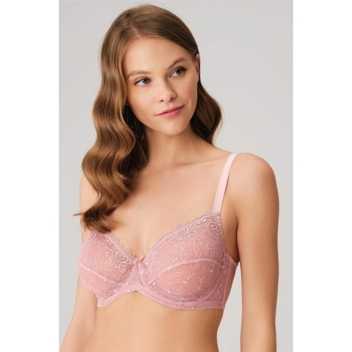 Balenli Desteksiz Dolgusuz Toparlayıcı Dantelli Küçültücü Sütyen