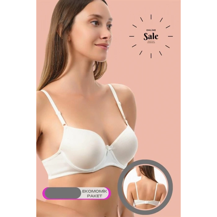 Beyaz Dolgulu Mikro Tek Sütyen