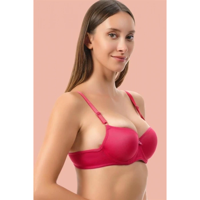 Kırmızı Dolgusuz Mikro Tek Sütyen