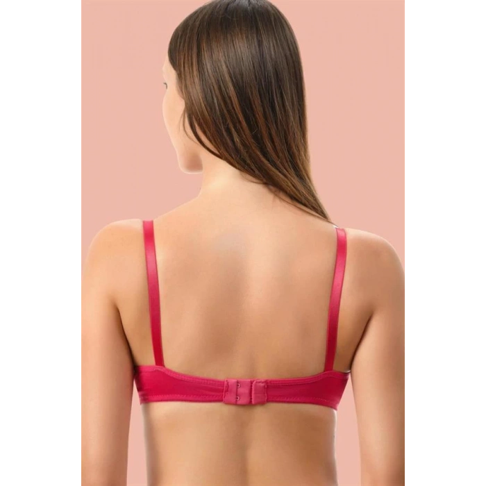 Kırmızı Dolgusuz Mikro Tek Sütyen