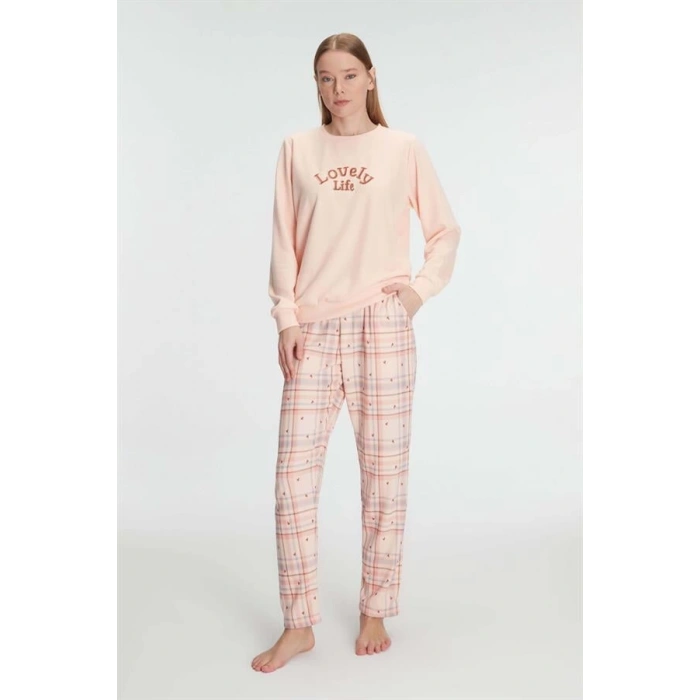 Pamuklu Kışlık Uzun Kol Kadın Pijama Takım