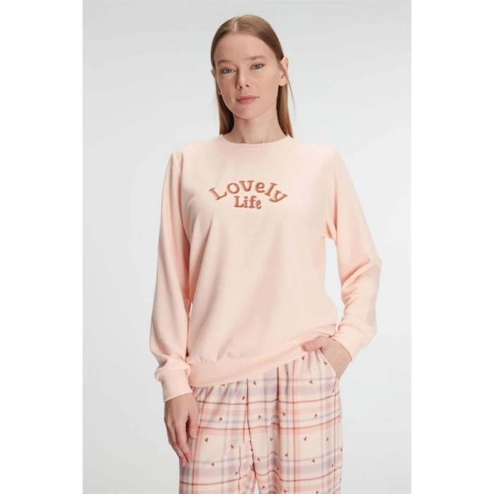 Pamuklu Kışlık Uzun Kol Kadın Pijama Takım