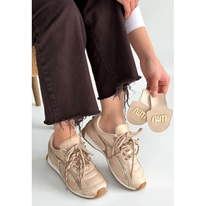 Dissa Bej Cilt Bağcıklı Paraşüt Detaylı Spor Ayakkabı