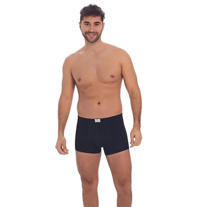 Erkek Pamuklu Geniş Bel Lastikli Klasik Bokser (0027)