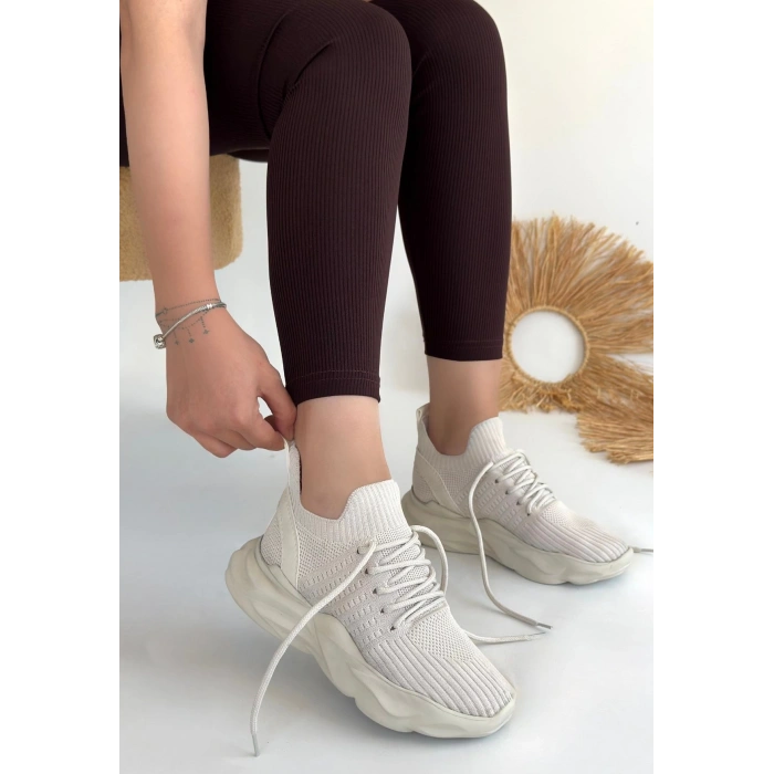 Henta Bej Triko Bağcıklı Spor Ayakkabı