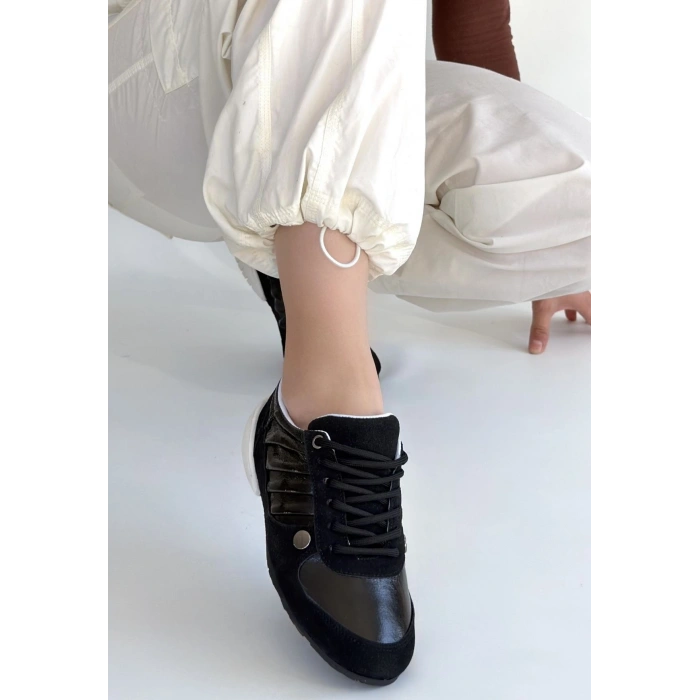 Jawen Siyah Nubuk Spor Ayakkabı