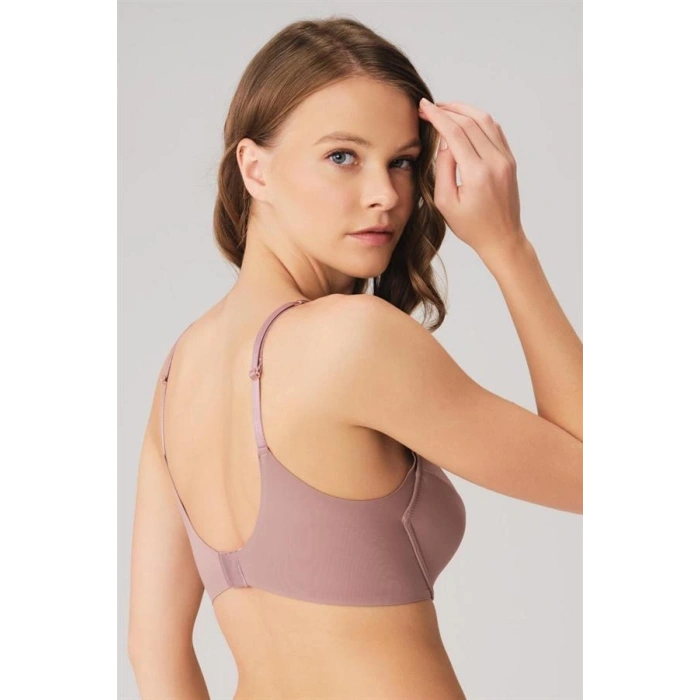 Kadın Balenli Desteksiz Dolgusuz Kol Altı Genişletilmiş Sırtı Yapıştırma Günlük T-Shirt Sütyeni (3781)