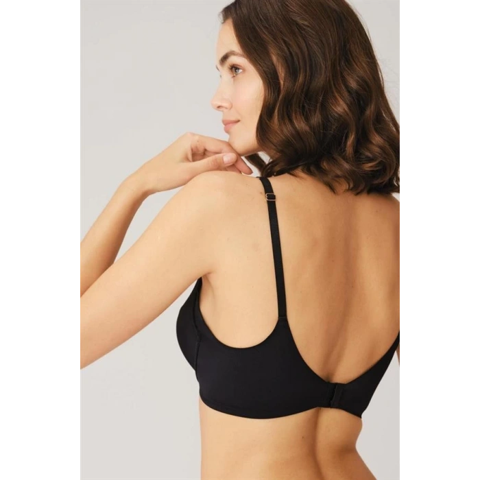 Kadın Balenli Desteksiz Dolgusuz Kol Altı Genişletilmiş Sırtı Yapıştırma Günlük T-Shirt Sütyeni (3781)