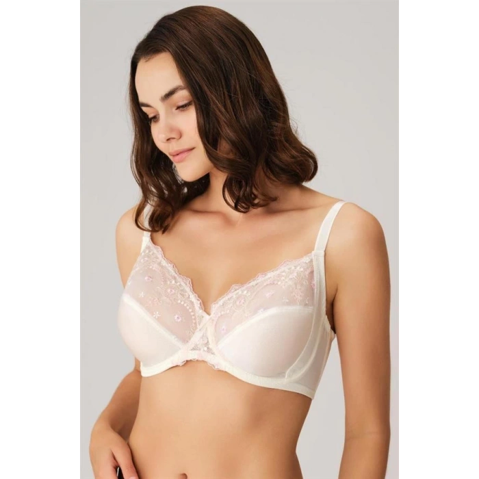 Kadın Balenli Desteksiz Dolgusuz Toparlayıcı Dantelli Küçültücü Sütyen (3633)