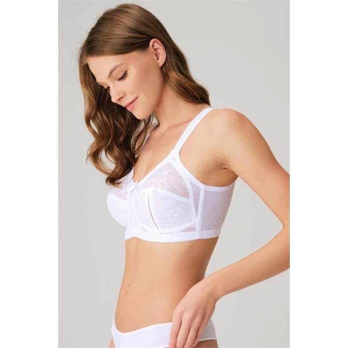 Kadın Balenli Desteksiz Dolgusuz Toparlayıcı Dantelli Küçültücü Sütyen (3717)