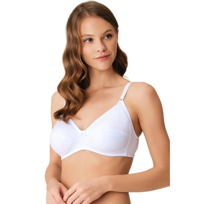 Kadın Pamuklu Balensiz Desteksiz Toparlayıcı Klasik Sütyen (0512)