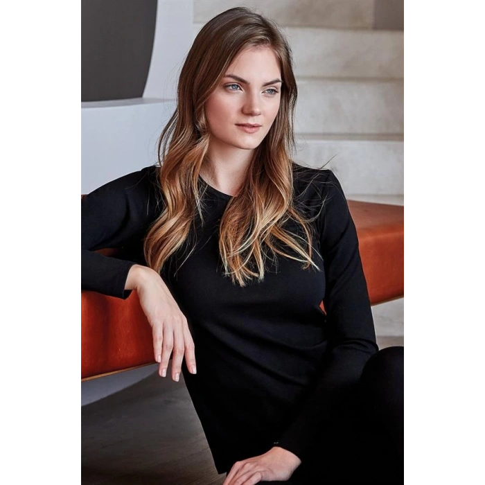 Kadın Termal Uzun Kol Geniş Yaka İçlik T-Shirt (8533)