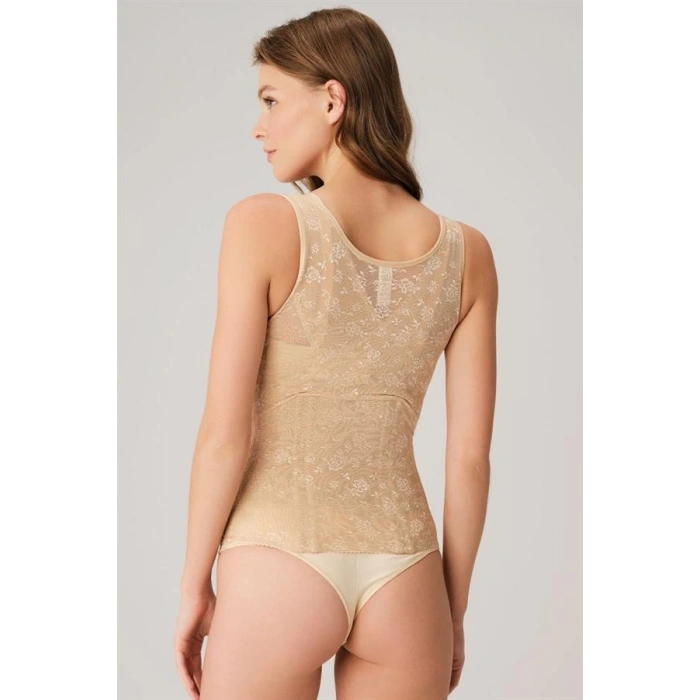 Kadın Toparlayıcı Bel İnceltici Dikişli Büyük Beden Kancalı Geniş Askı Sıkı Yelek Korse (2506)