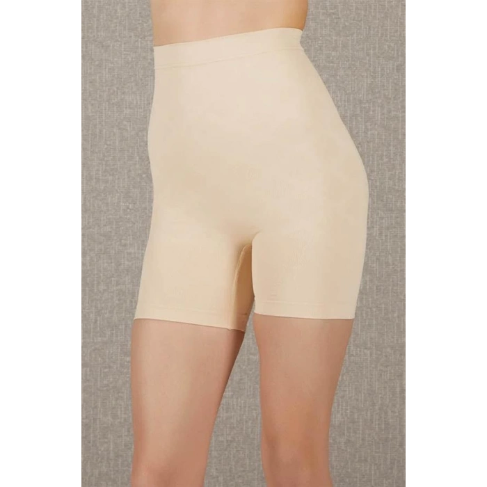 Kadın Toparlayıcı Bel İnceltici Dikişsiz Kısa Paçalı Yüksek Bel Sıkı Şort Korse (2476)
