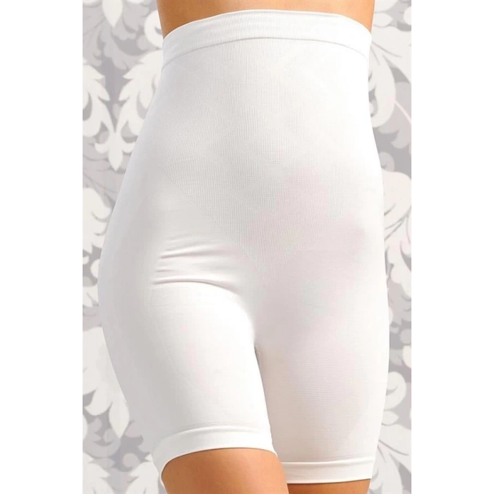 Kadın Toparlayıcı Bel İnceltici Dikişsiz Kısa Paçalı Yüksek Bel Sıkı Şort Korse (2476)