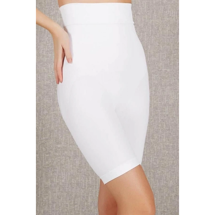 Kadın Toparlayıcı Bel ve Bacak İnceltici Dikişsiz Yüksek Bel Kısa Paça Şort Korse (2541S)