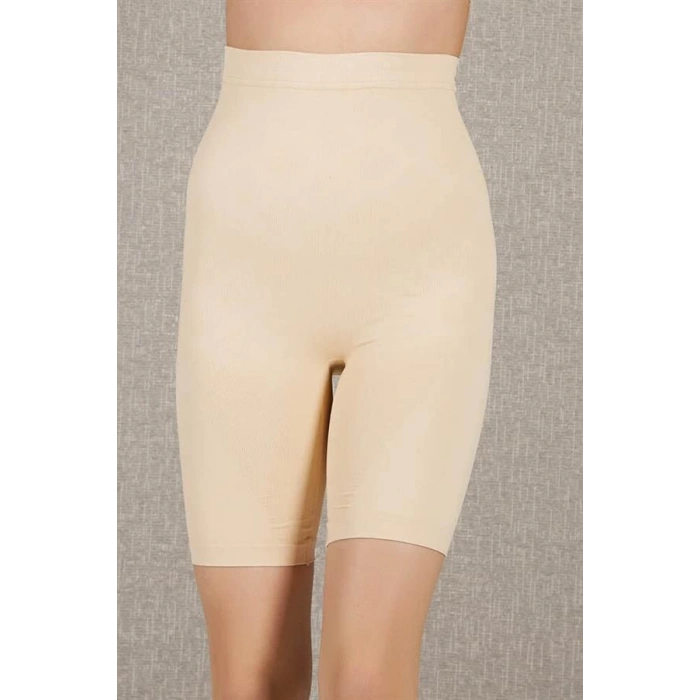 Kadın Toparlayıcı Bel ve Bacak İnceltici Dikişsiz Yüksek Bel Uzun Paça Şort Korse (2603)