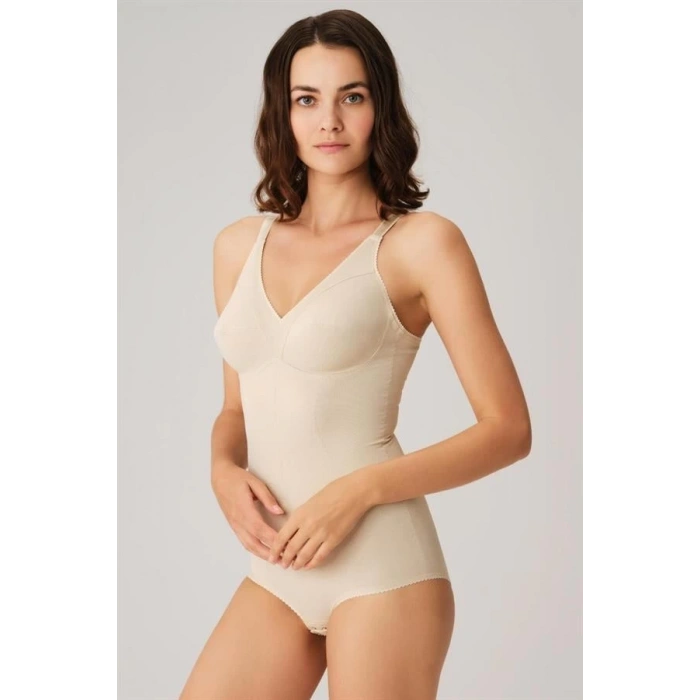 Kadın Toparlayıcı Vücut İnceltici Dikişli Alttan Kancalı Sıkı Badi Korse (5204)