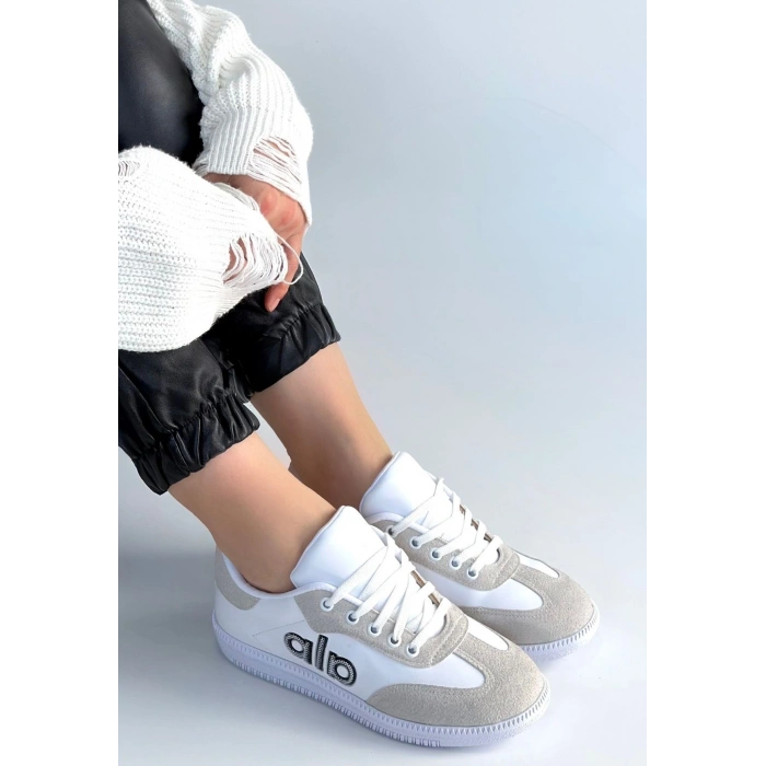 Lendo Beyaz Cilt Bağcıklı Spor Ayakkabı