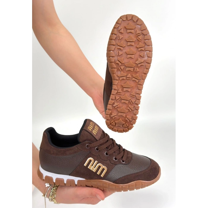 Marje Kahverengi Cilt Bağcıklı Spor Ayakkabı