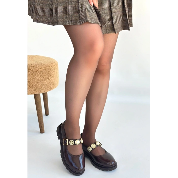 Okira Kahverengi Rugan Oxford Ayakkabı