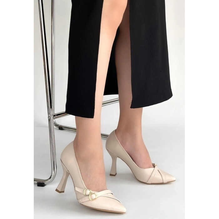 Wenda Bej Cilt Topuklu Ayakkabı