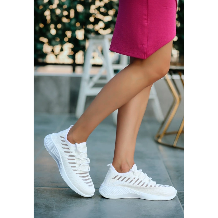 Wina Beyaz Triko Spor Ayakkabı