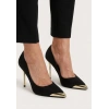 Alis Siyah Saten Stiletto Ayakkabı