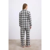 Kareli Flanel Görünümlü Uzun Kollu 2li Pijama Takımı